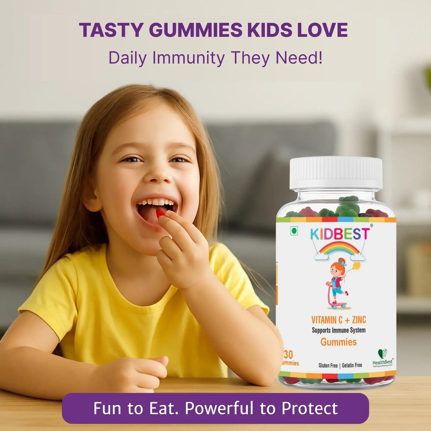 Kids Vitamin C + Zinc Gummies