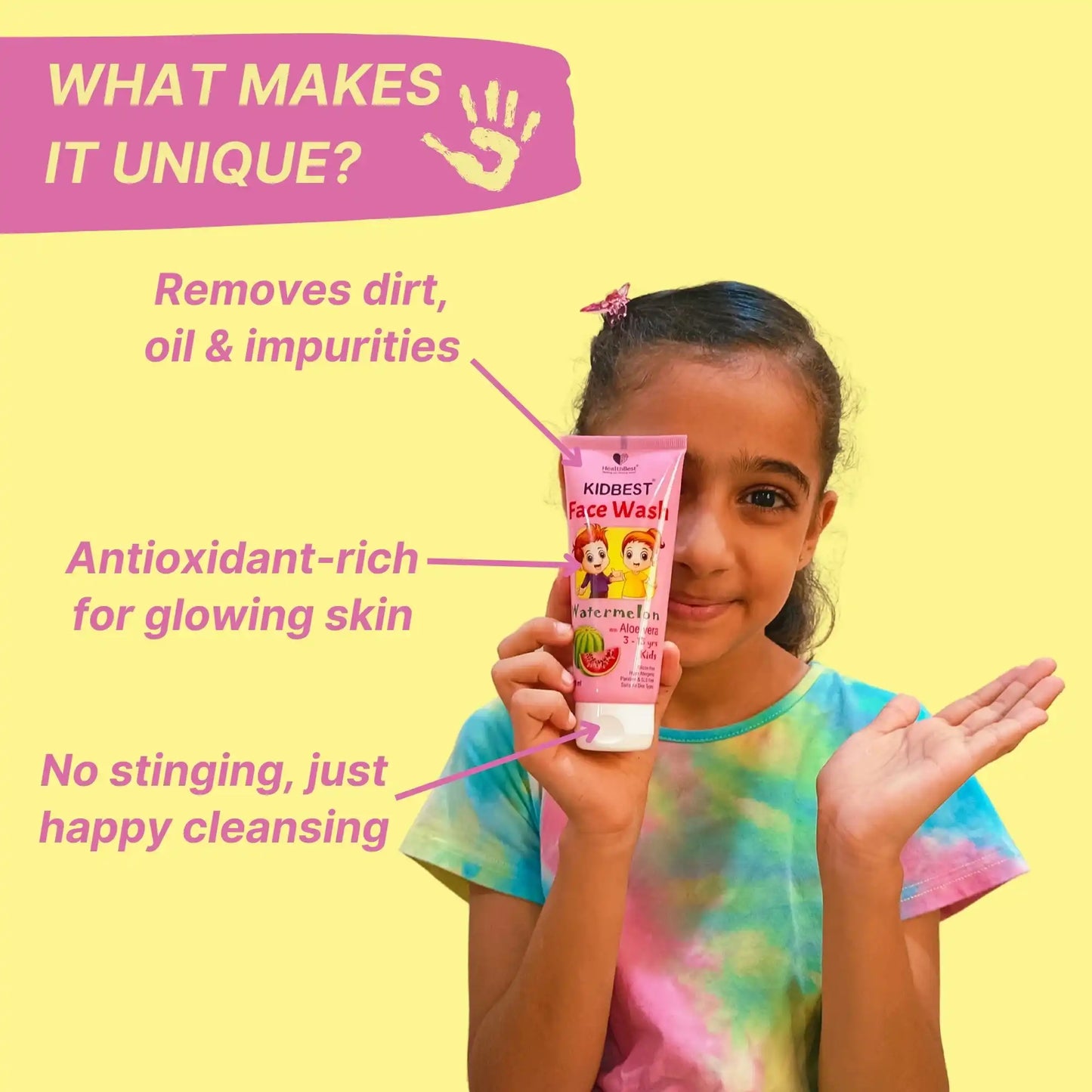 Kids Face Wash - 100 ml - Watermelon & Aloe Vera