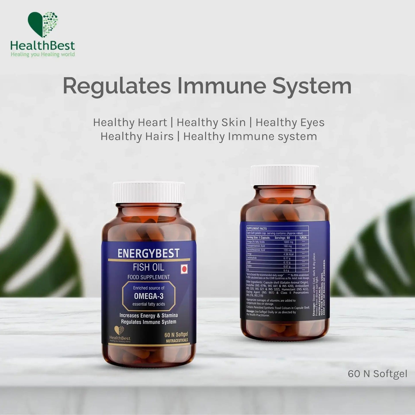 Fish Oil Soft Gel capsules - HealthbestVitamin Supplement