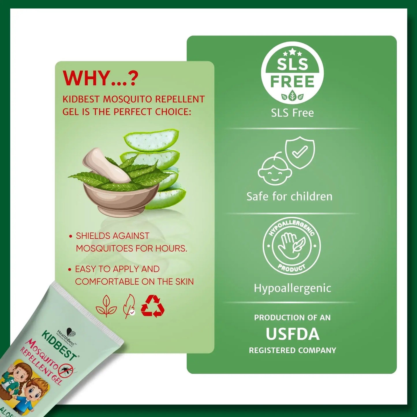 Kids Mosquito Repellent Gel - HealthbestKid's Cosmetic