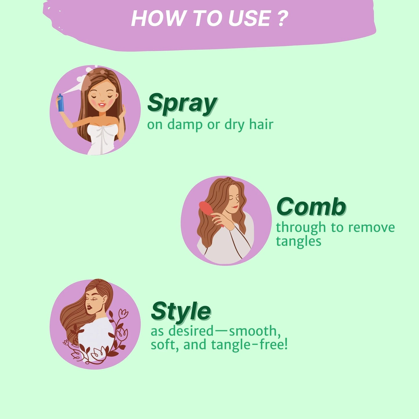 rosemary water and rice water spray