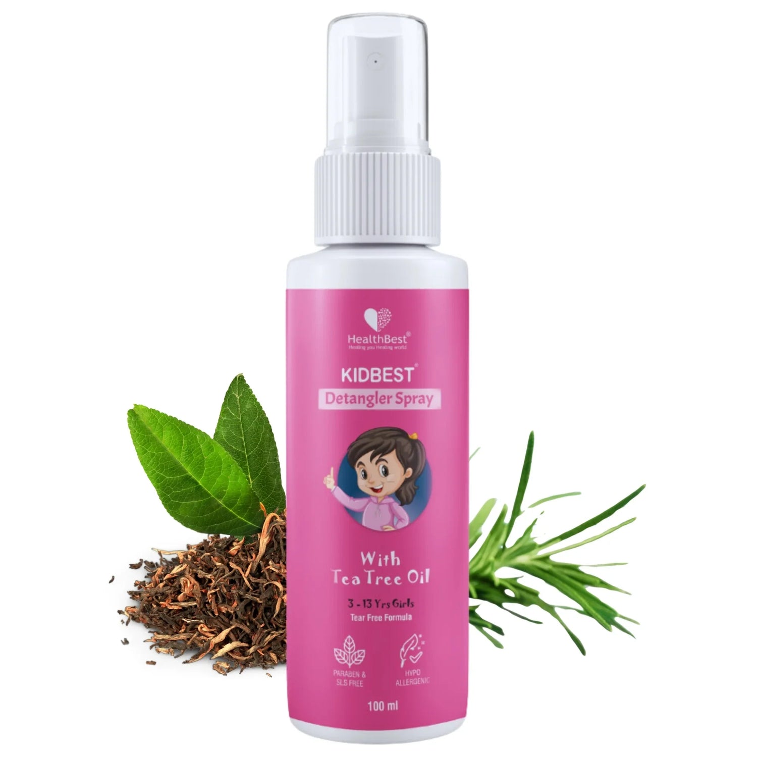 healthbest kids hair detangler spray