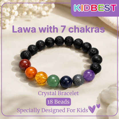 Kids 7 Chakra with Lava Bracelet