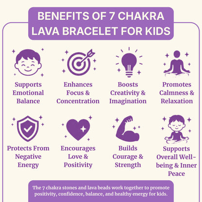 Kids 7 Chakra with Lava Bracelet