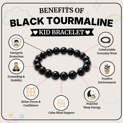 Kids Black Tourmaline Bracelet
