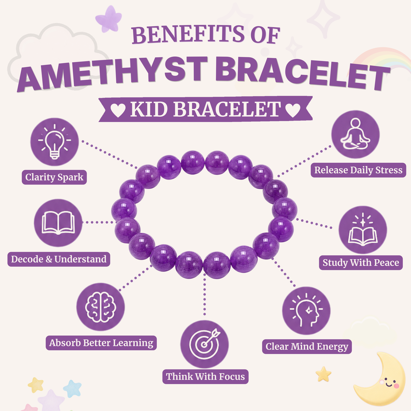 Kids Amethyst Bracelet