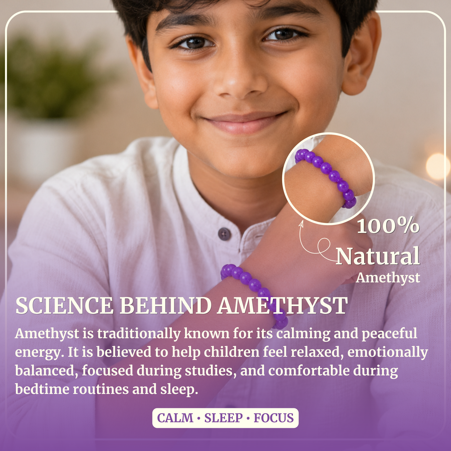 Kids Amethyst Bracelet