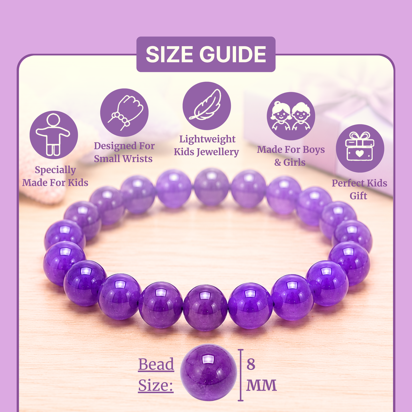 Kids Amethyst Bracelet