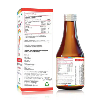 healthbest kids fssai approved iron syrup