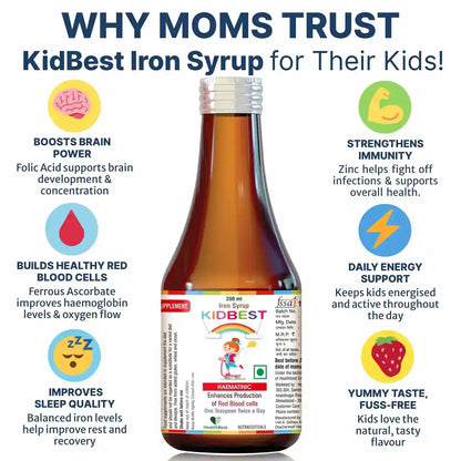 healthbest kids brain power iron syrup