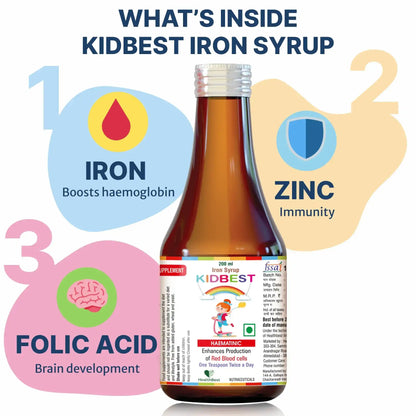 healthbest kids haemoglobin iron syrup