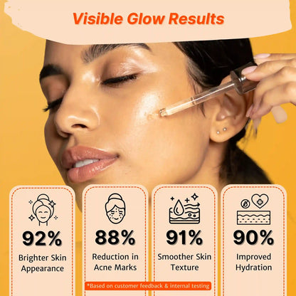 Woman applying TeenBest face glowing serum