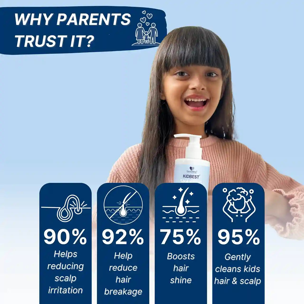 healthbest kids clean hair shampoo