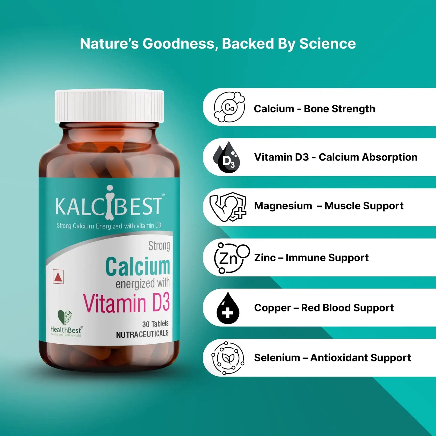 Calcium & Vitamin D3 30 Tablets