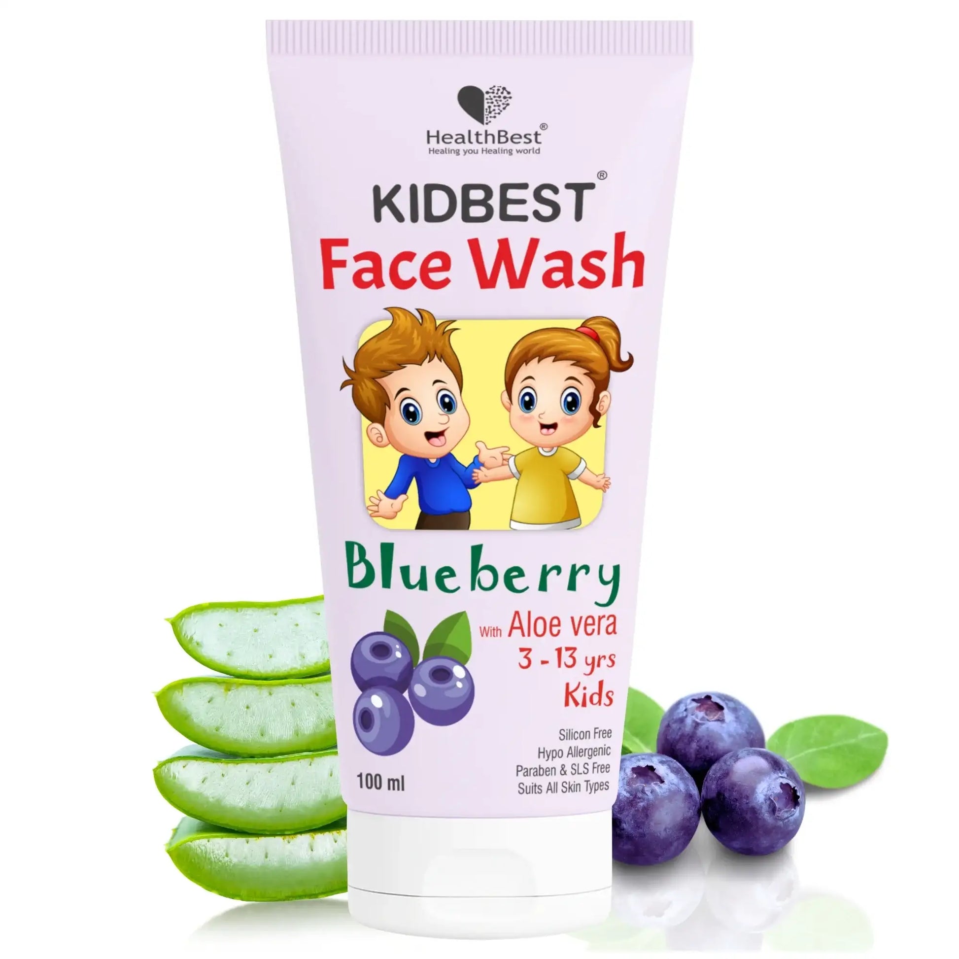 healthbest kids blueberry face wash