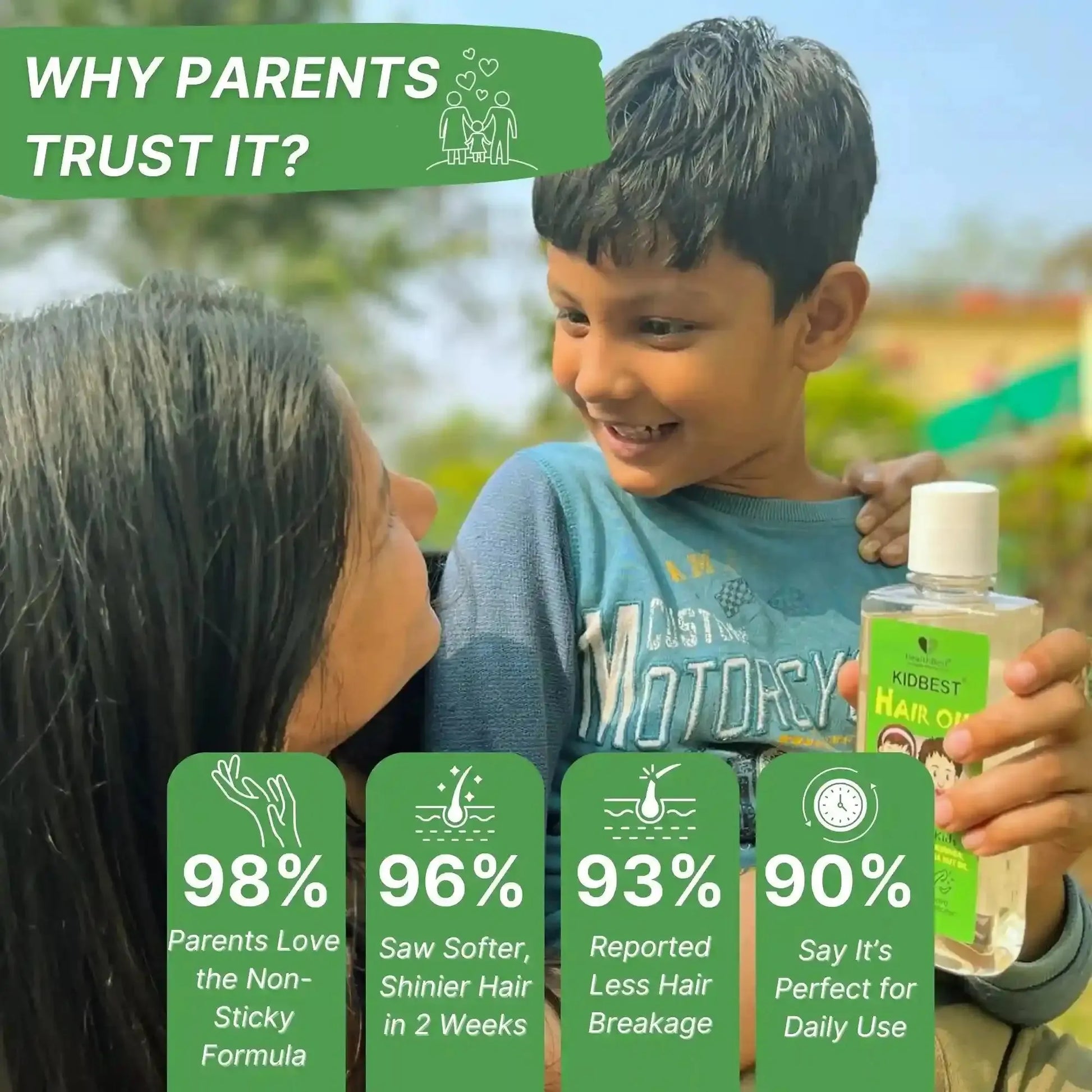 healthbest kids softer hair oil