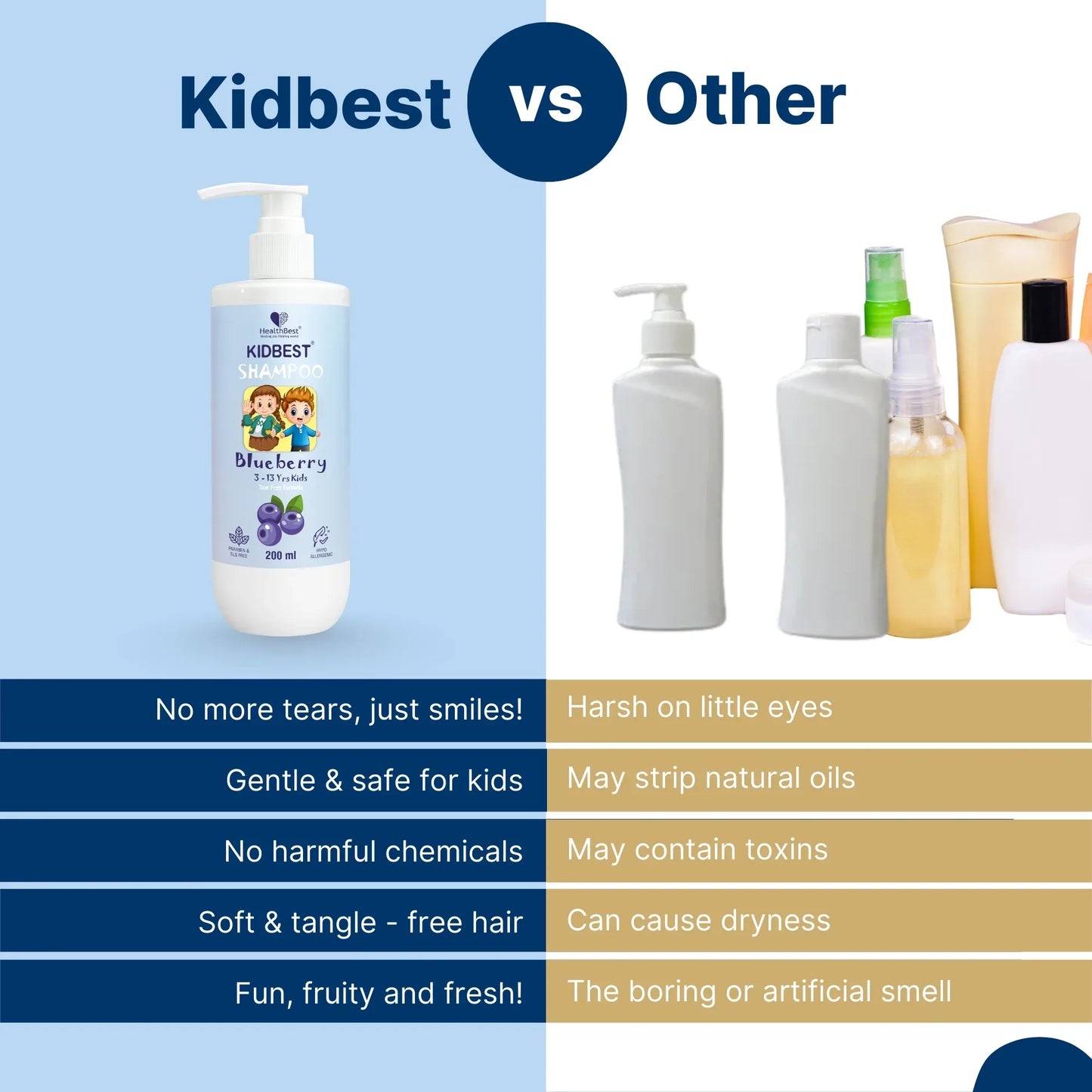 healthbest kids tangle free hair shampoo