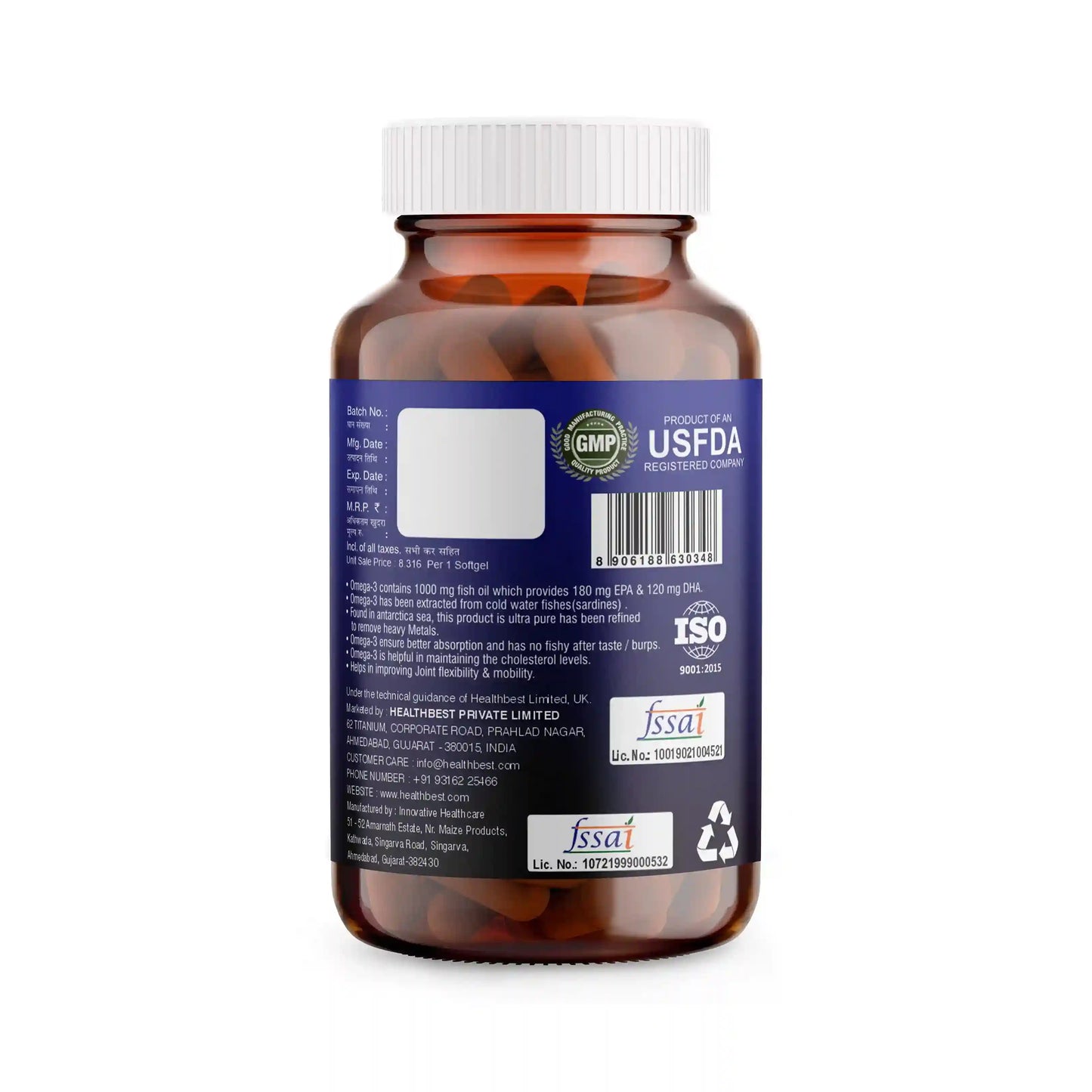 Omega-3 Fish Oil 30 Soft Gel Capsules