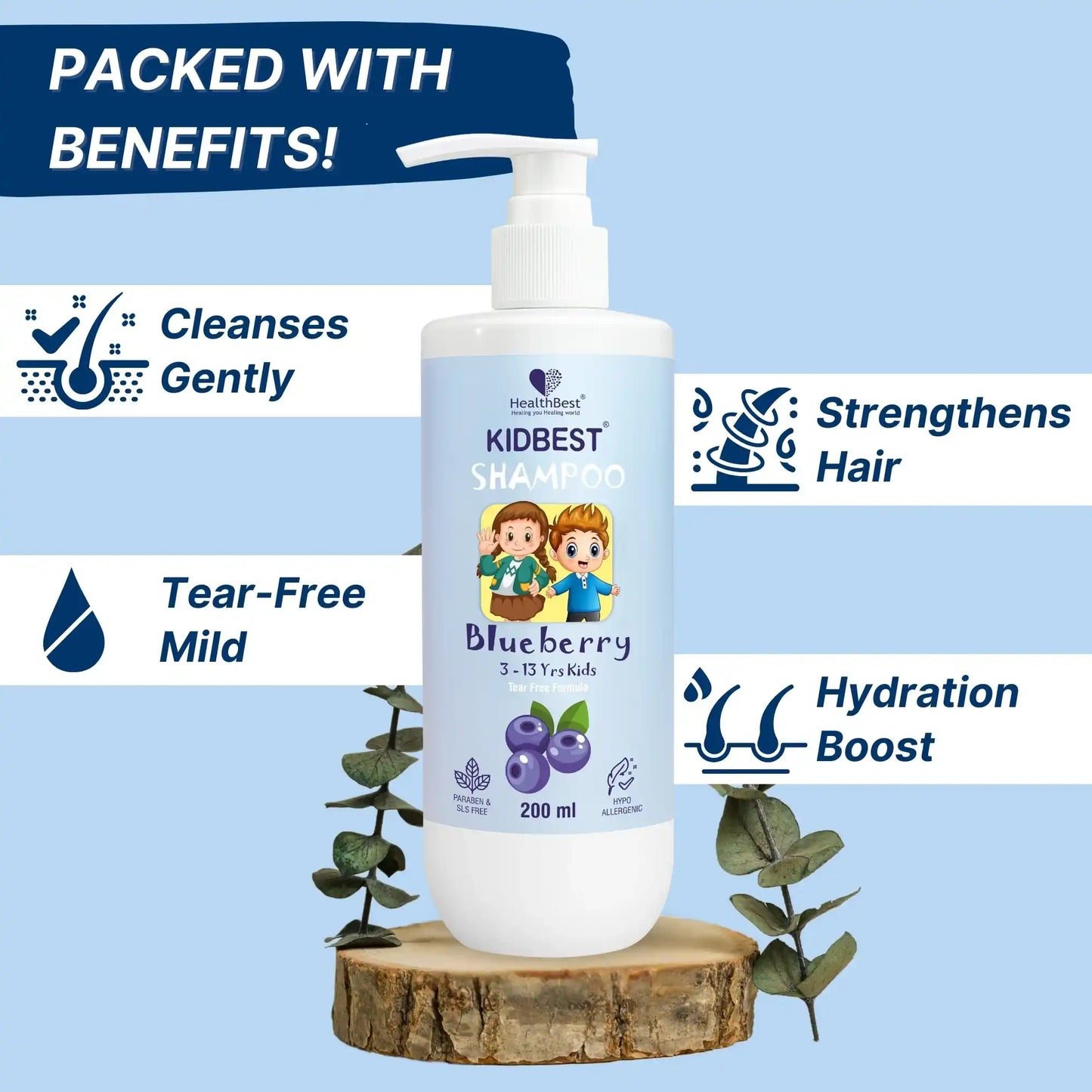 healthbest kids gentle hair shampoo