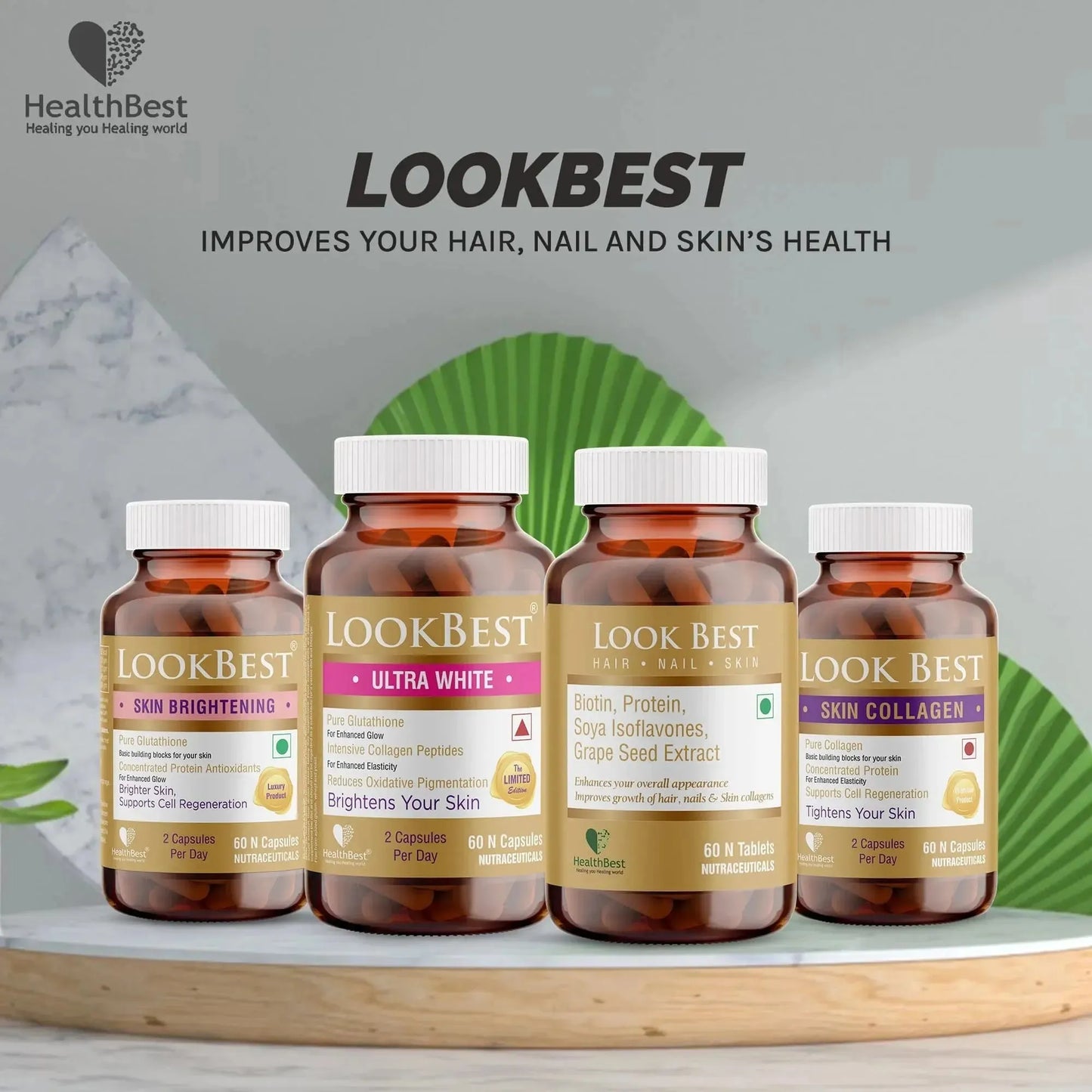 healthbest hair, nail and skin collagen capsules