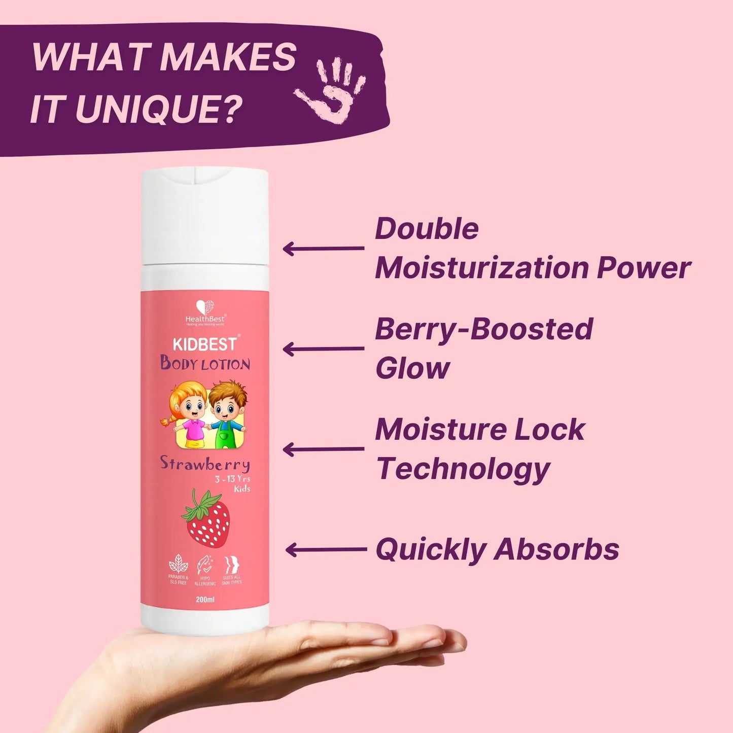 Kids Strawberry Body Lotion 200ml