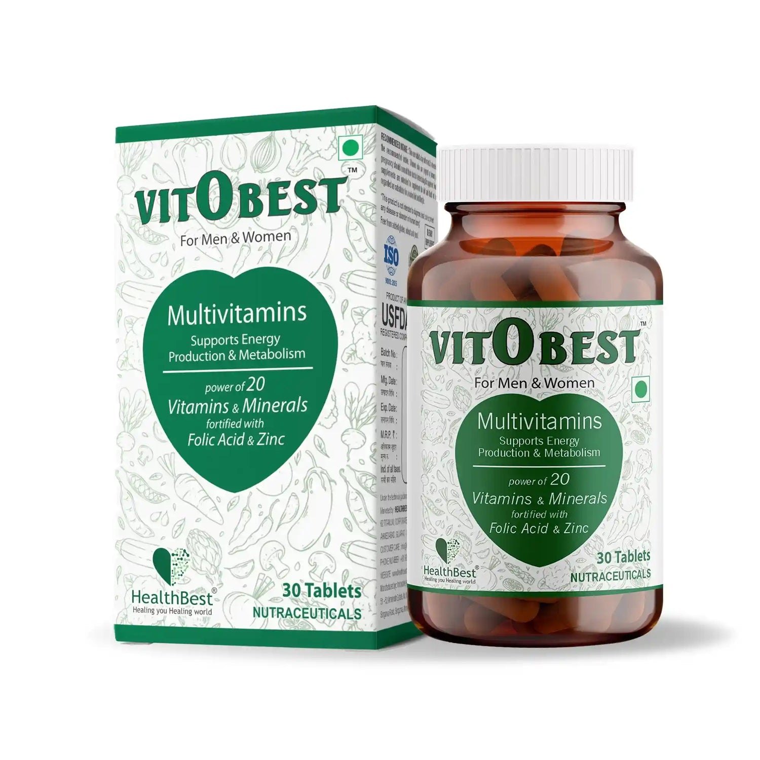 healthbest multivitamin tablets for men and women